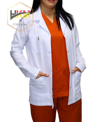 Kısa Boy Klasik Yaka Kadın Doktor Önlüğü