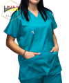 Yeşil Likralı Kadın Cerrahi Tek Üst