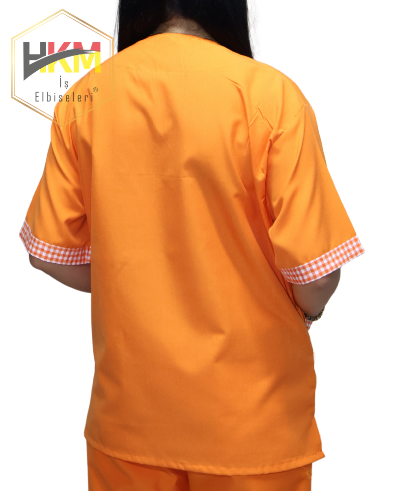 Turuncu-Kareli Alpaka Kadın Takım