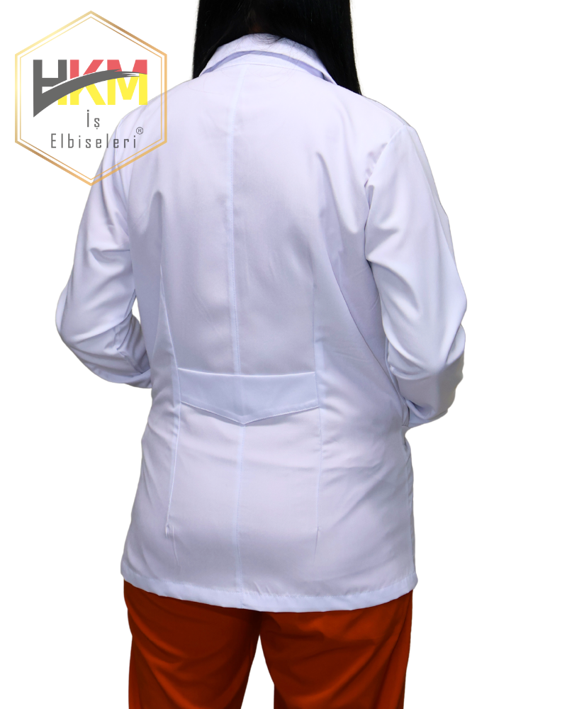 Kısa Boy Klasik Yaka Kadın Doktor Önlüğü