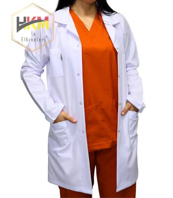 Uzun Boy Klasik Yaka Kadın Doktor Önlüğü