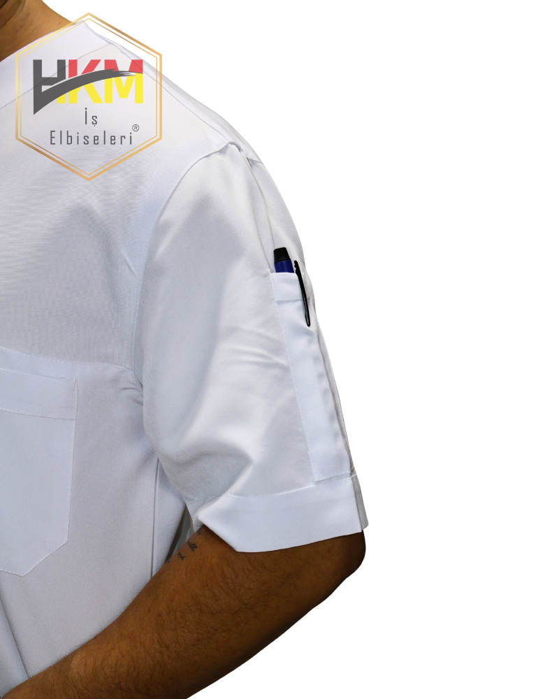 Beyaz Erkek Alpaka Cerrahi Üst Forma