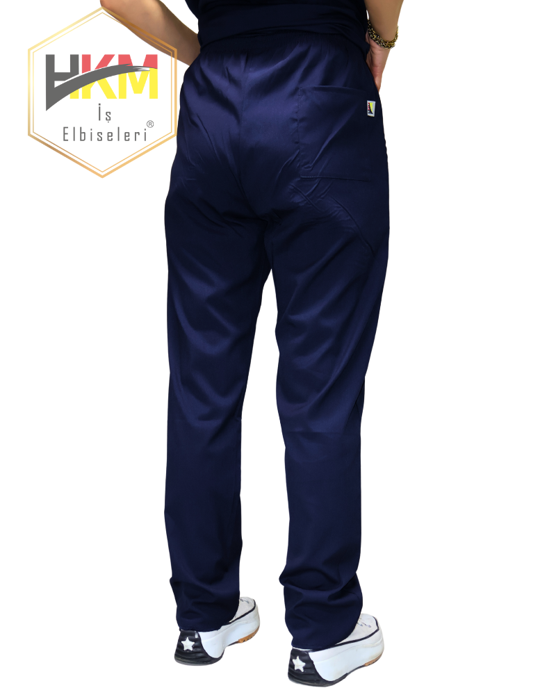 Lacivert Likralı Kadın Cerrahi Takım