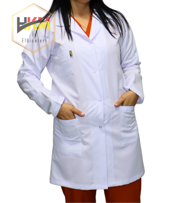 Uzun Boy Klasik Yaka Kadın Doktor Önlüğü