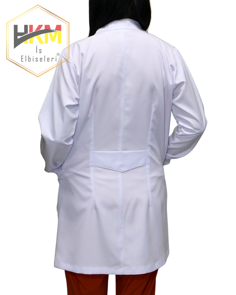 Uzun Boy Klasik Yaka Kadın Doktor Önlüğü Uzun Boy Klasik Yaka Kadın Doktor Önlüğü