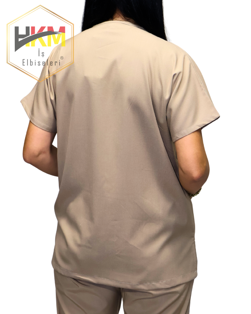 Bej Likralı Kadın Cerrahi Takım Bej Likralı Kadın Cerrahi Takım