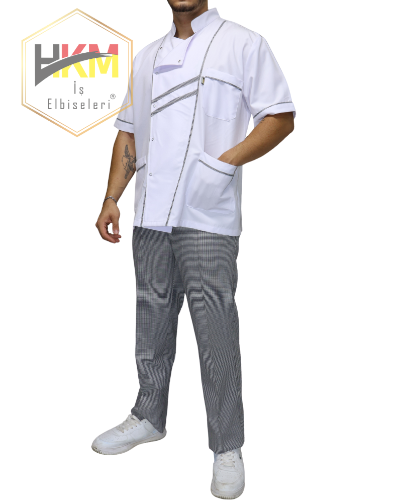 Hakim Yaka Gömlek ve Bel Kemerli Pantolon
