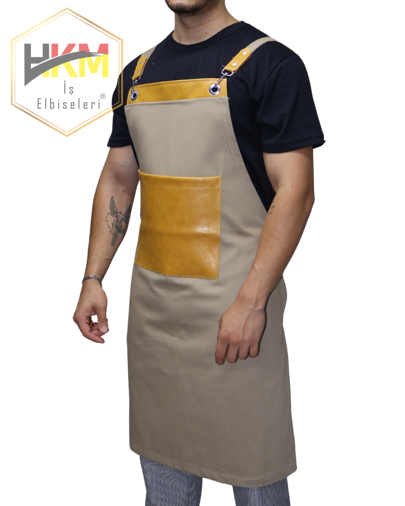 Camel - Açık Kahve Tek Cepli Barista Önlük