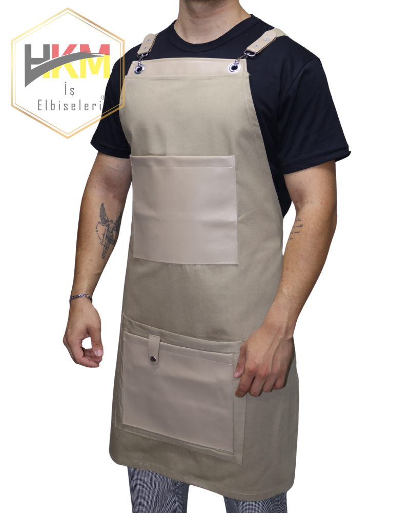 Camel ÇiftCepli Barista Önlük