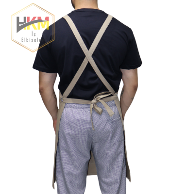 Camel - Siyah Çift Cepli Barista Önlük