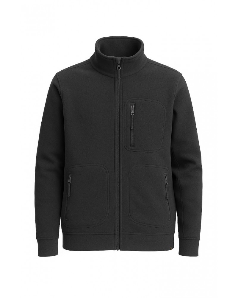 Füme Fermuarlı Polar Ceket Füme Fermuarlı Polar Ceket