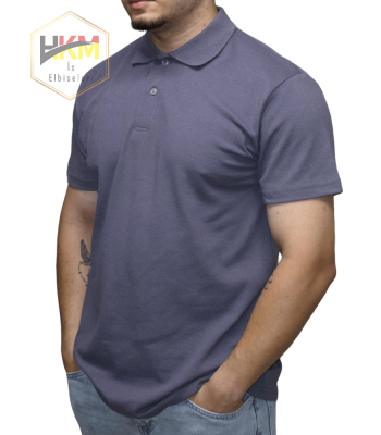 Polo Yaka T-Shirt Füme