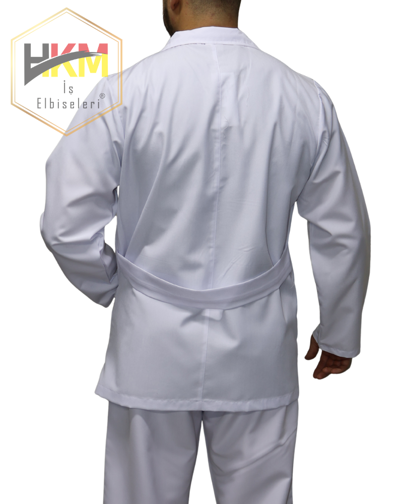 Kısa Boy Klasik Yaka Erkek Doktor Önlüğü Kısa Boy Klasik Yaka Erkek Doktor Önlüğü