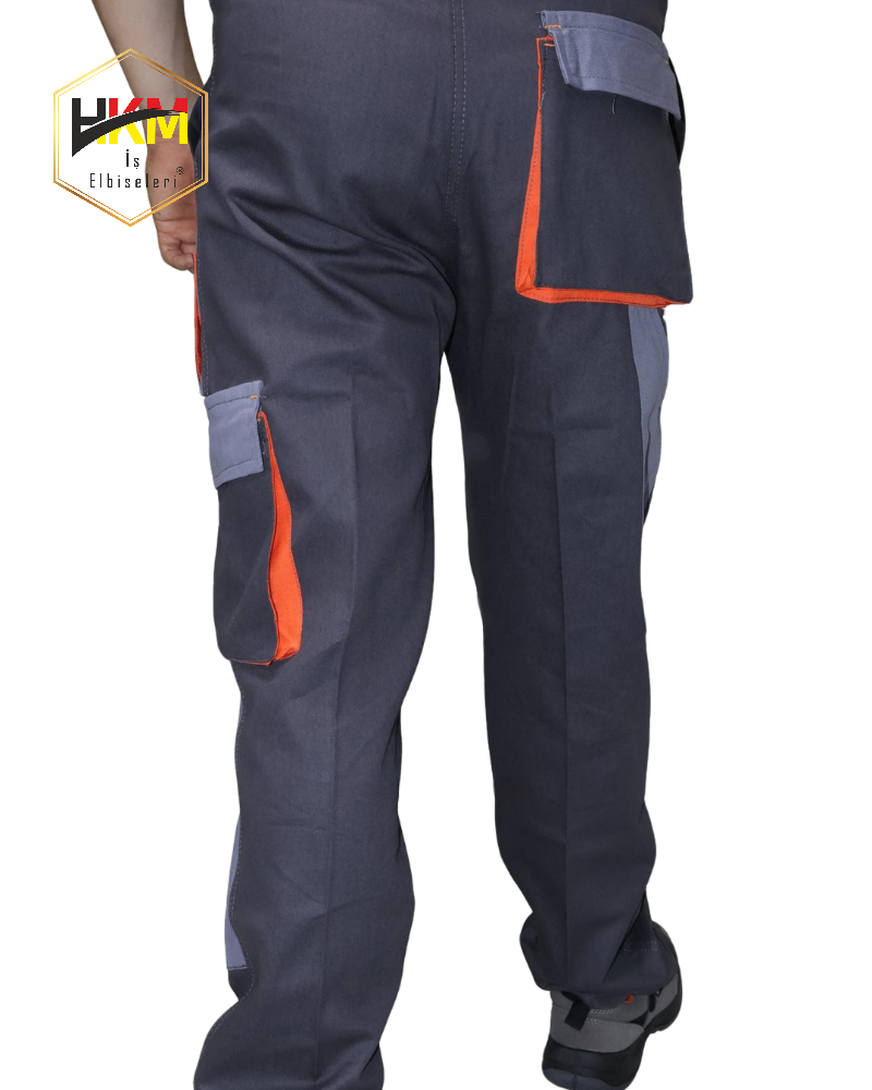 Çok Cepli Füme Gabardin İş Pantolonu Çok Cepli Füme Gabardin İş Pantolonu