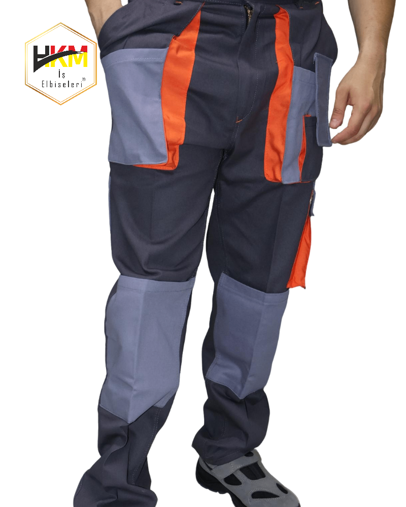 Çok Cepli Füme Gabardin İş Pantolonu Çok Cepli Füme Gabardin İş Pantolonu