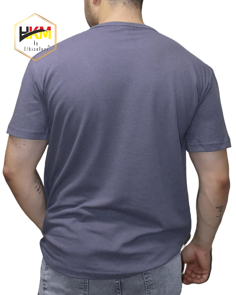 Sıfır Yaka Füme T-Shirt