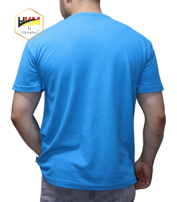 Sıfır Yaka Turkuaz T-Shirt