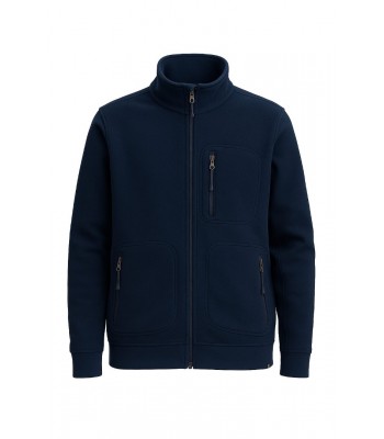 Lacivert Fermuarlı Polar  Ceket