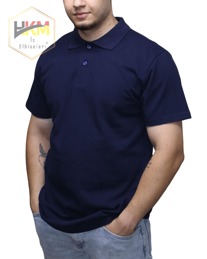Polo Yaka T-Shirt Lacivert