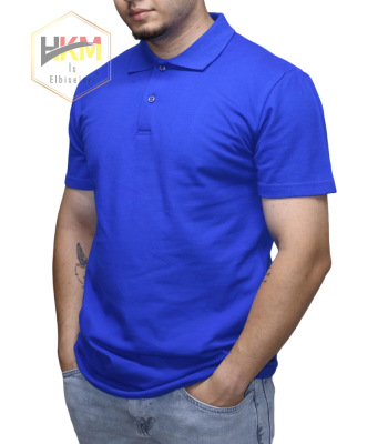 Polo Yaka T-Shirt Saks Mavi