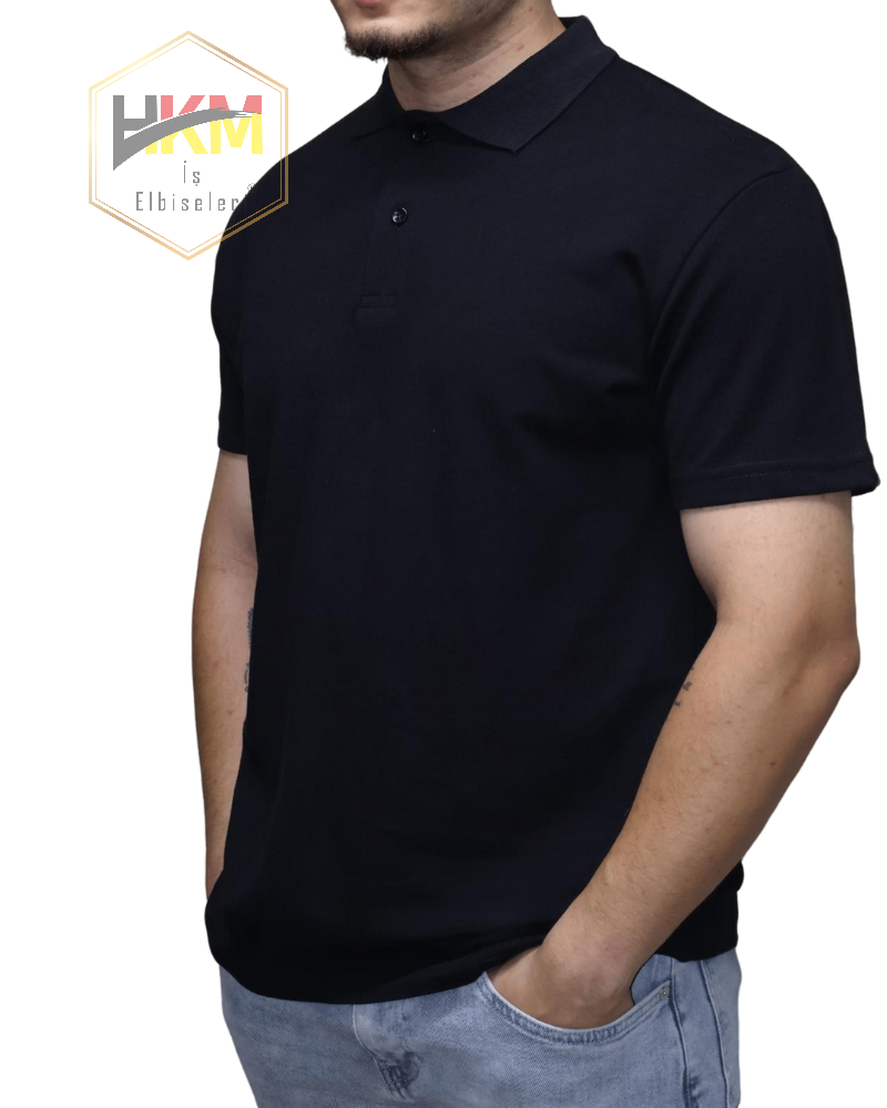 Polo Yaka T-Shirt Siyah