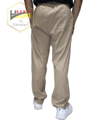 Bej Likralı Erkek Pantolon