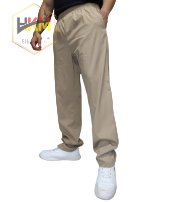 Bej Likralı Erkek Pantolon