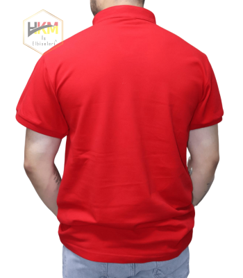 Hakim Yaka Lakost T-Shirt Kırmızı