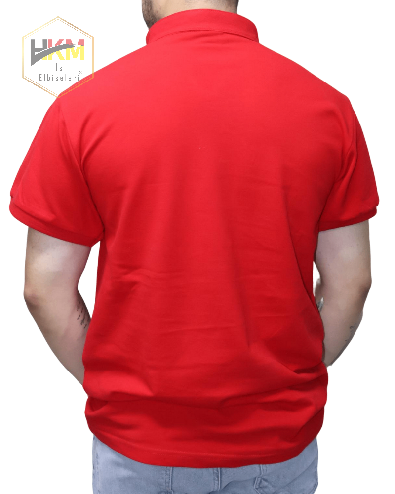 Hakim Yaka Lakost T-Shirt Kırmızı