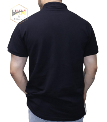 Hakim Yaka Lakost T-Shirt Siyah