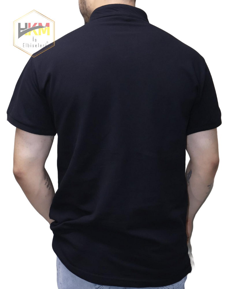 Hakim Yaka Lakost T-Shirt Siyah