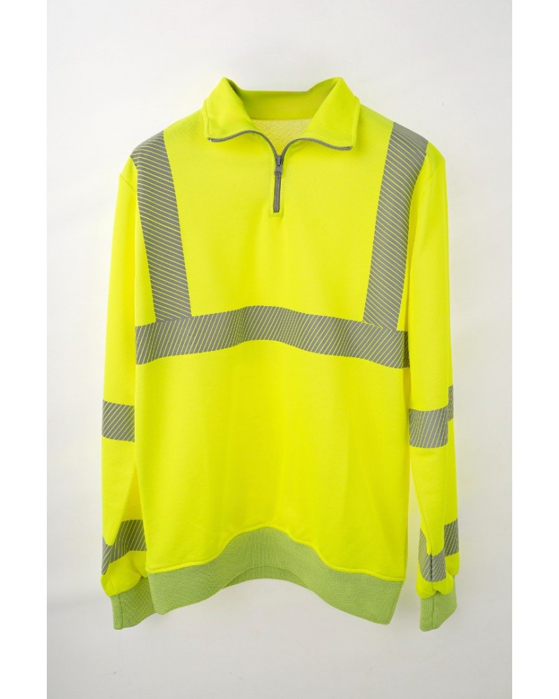 Yarım Fermuarlı Reflektörlü Sweatshirt