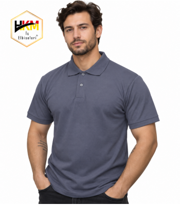 Polo Yaka T-Shirt Füme