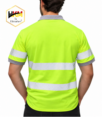 Reflektörlü Erkek Polo Yaka T-shirt Reflektörlü Erkek Polo Yaka T-shirt